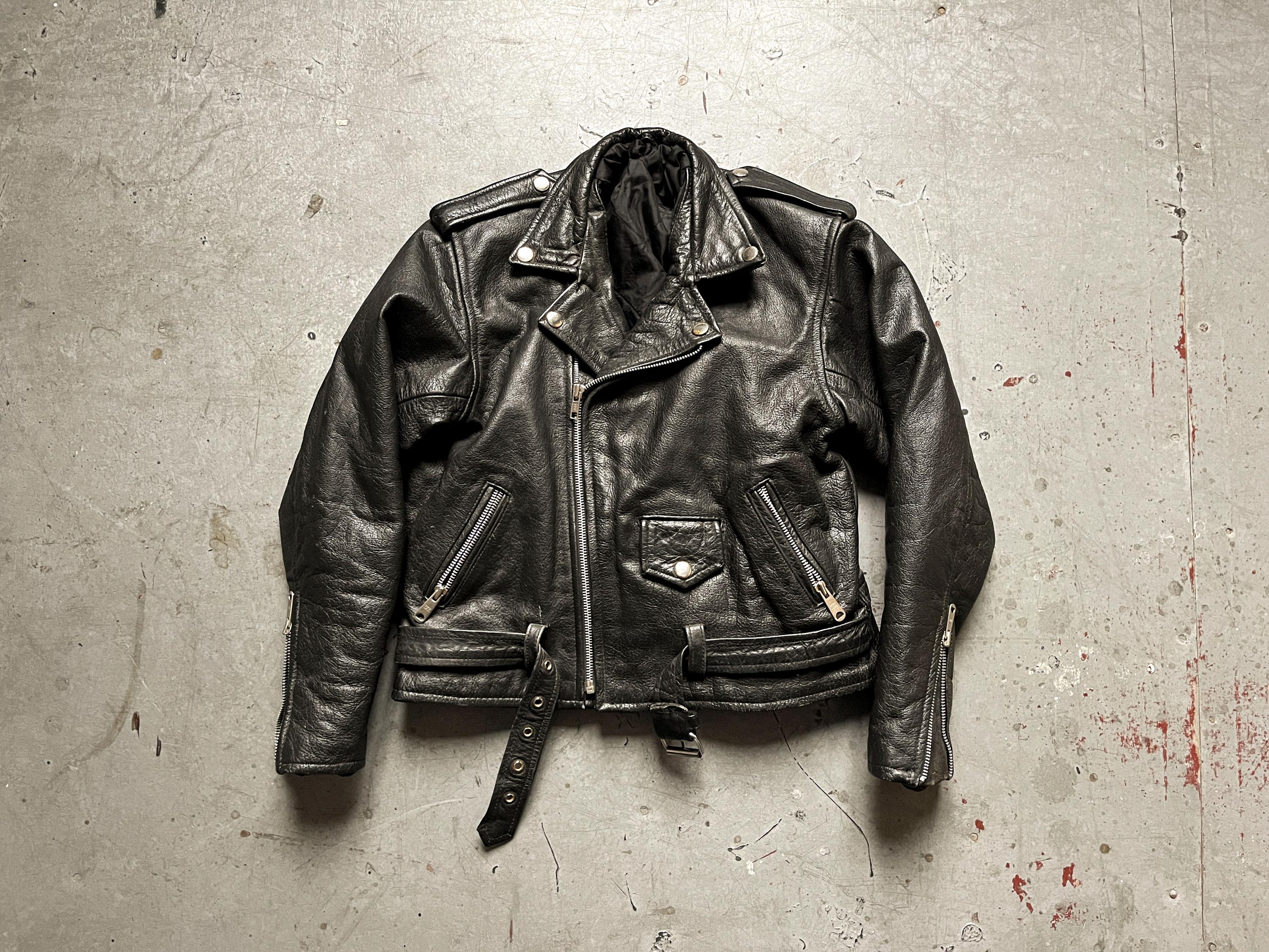 Black Vintage 90s Leather Biker Jacket - Etsy Canada