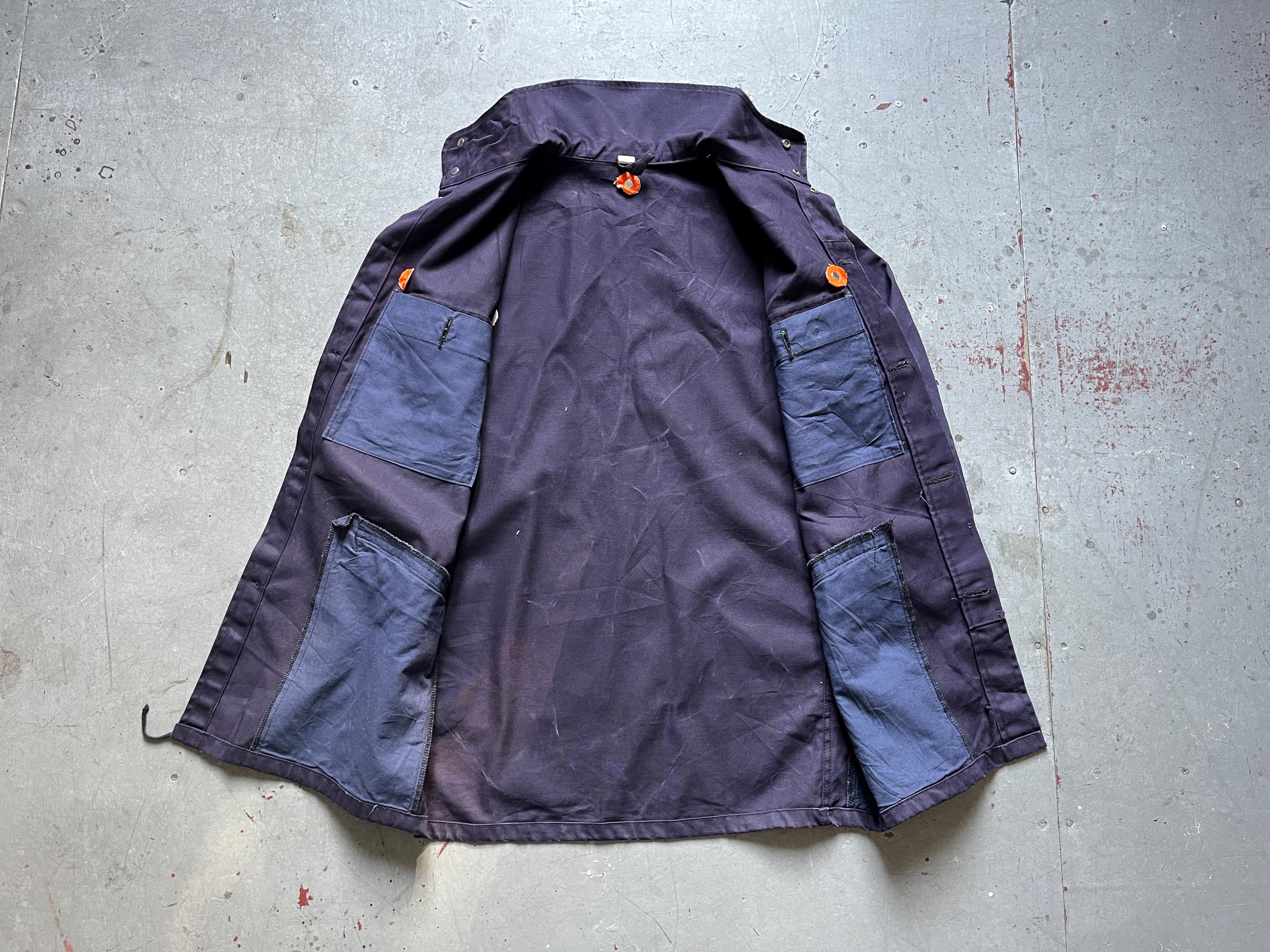 German Fireman Jacket, Vintage Workwear, Feuerwehr Faded