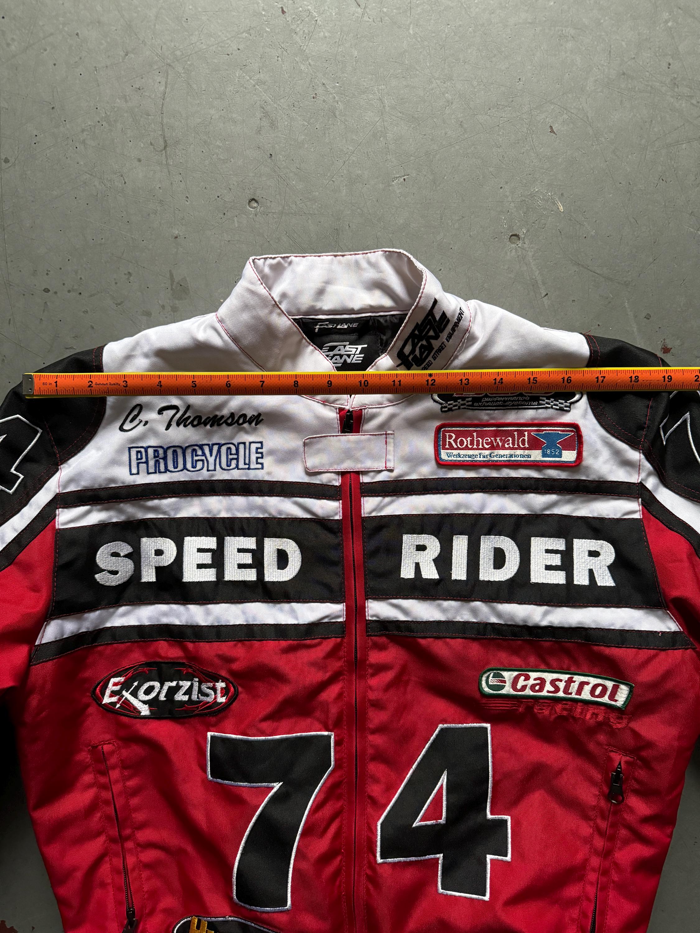 激レア現地購入ICFマフラー ウェストハムcasuals skins punks 00s Y2K Fast Lane Speed Freak Racing Bomber High Speed