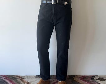 1990s Vintage Levi's 501 Black Denim Jeans W38 L34 - Etsy