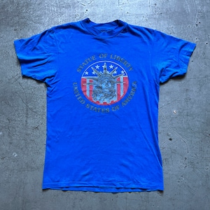 Hanes liberty t-shirt, vintage 80s 50/50 Statue of Liberty single stitch tee, made in USA