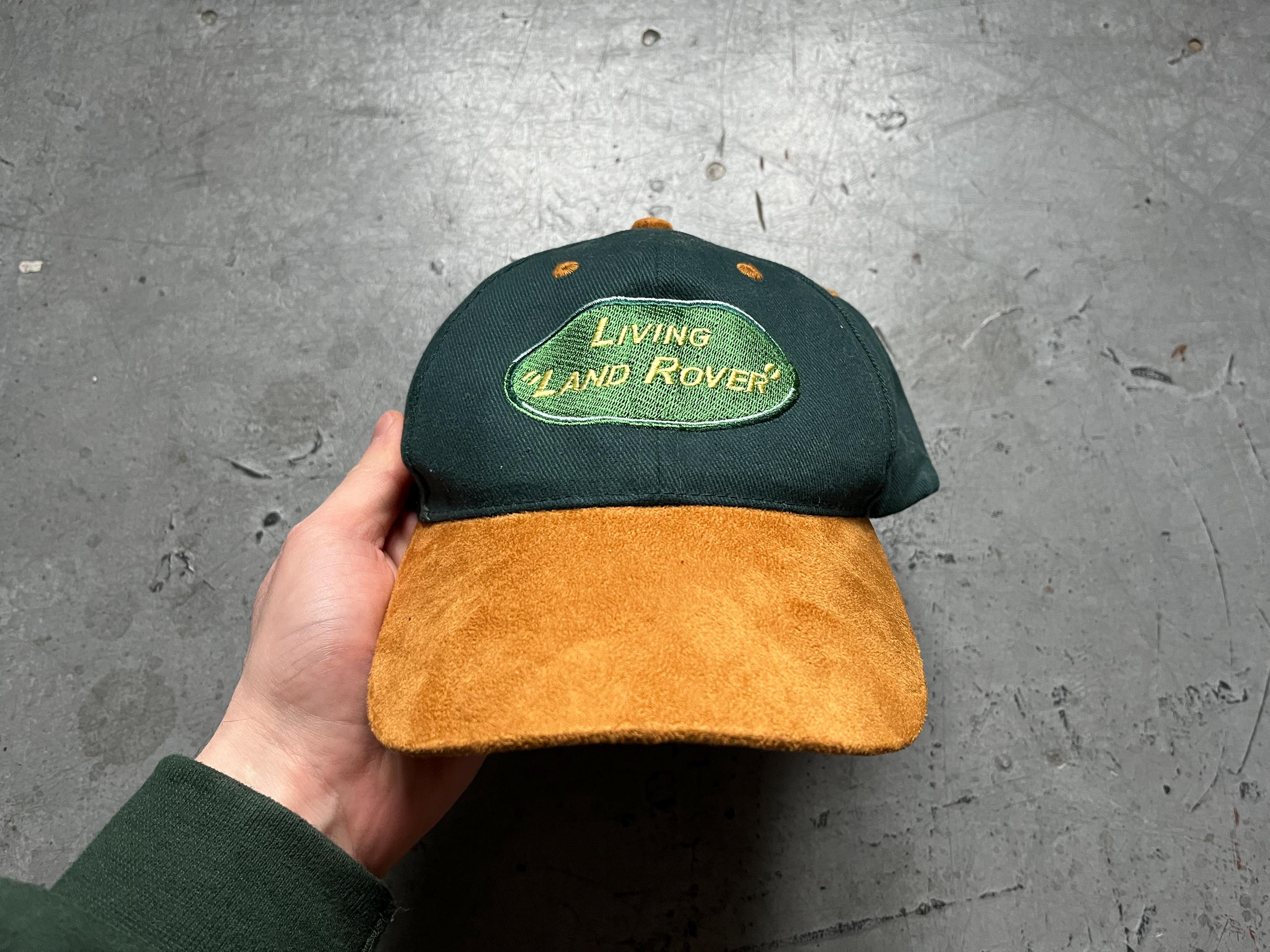 Land Rover Hat, Vintage Living Land Rover Embroidery Green Brown