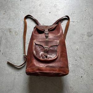 Mochilas de cuero de los 70s sale
