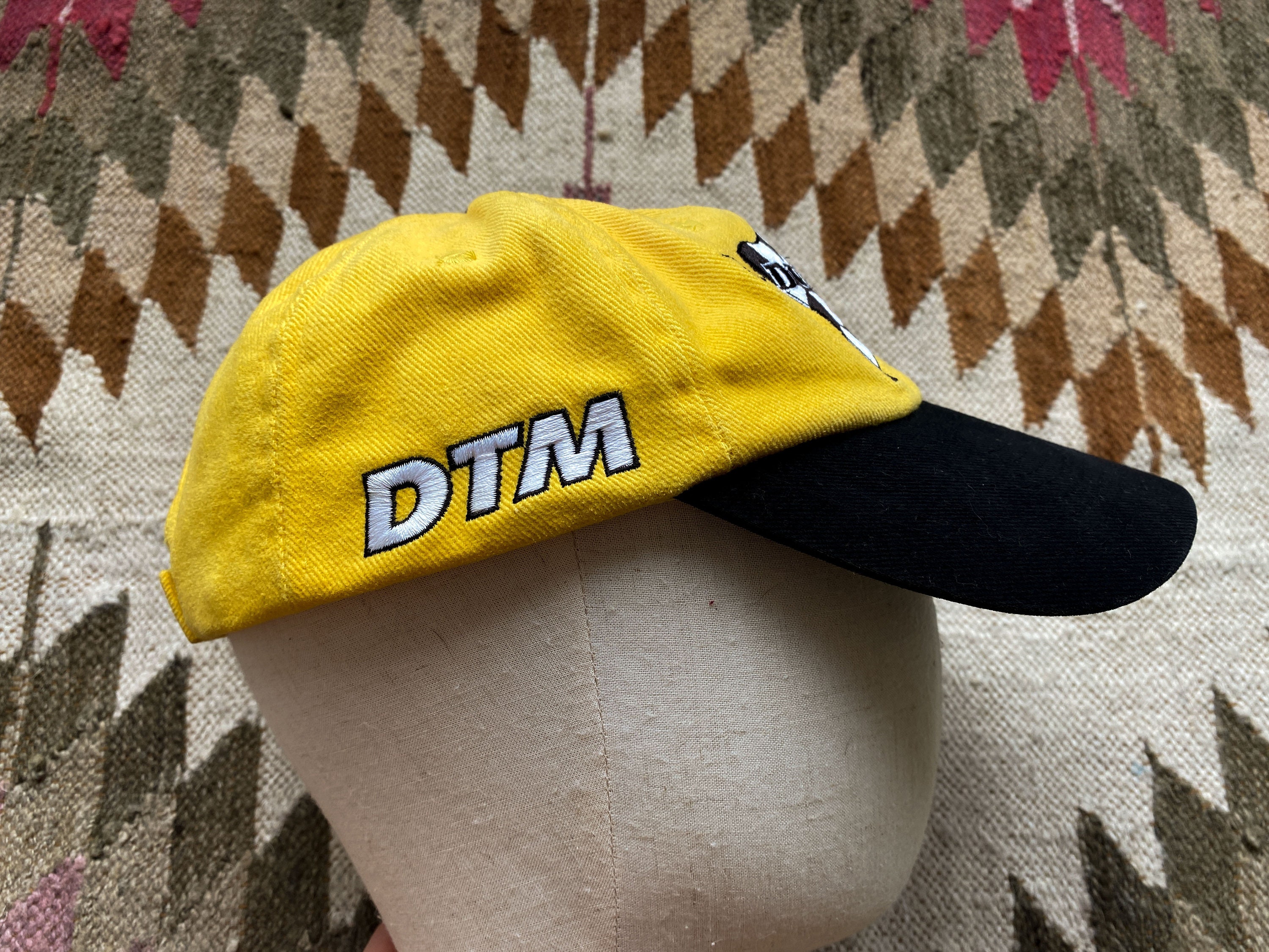 Dunlop Motorsport Hat, Vintage 90s 00s DTM Moto Racing Black