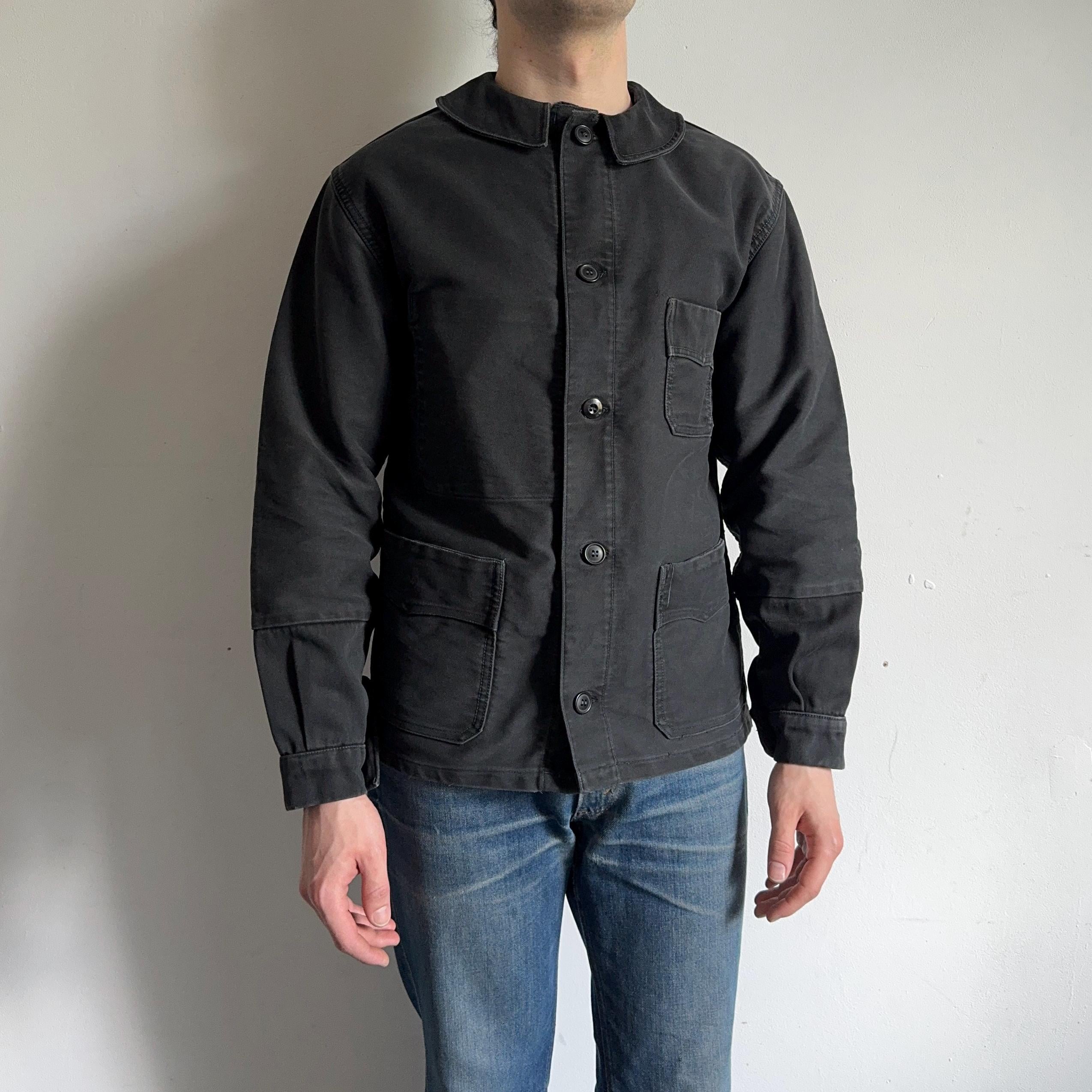 80s French Work Jacket Vintage ユーロ ミリタリー 80s Vintage German Military HBT work Jacket / size 52