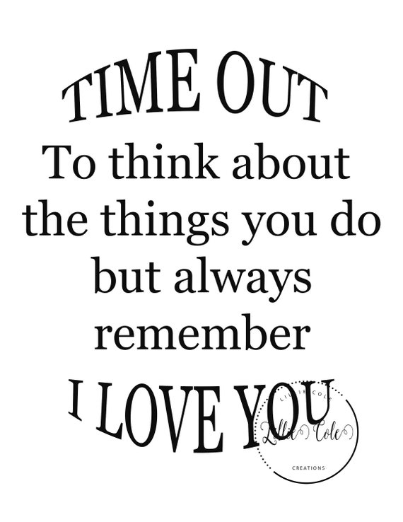 Time Out Vinyl Decal for Timeout | Etsy