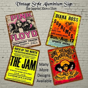 Retro Style Concert Aluminium Wall Plaque/Sign