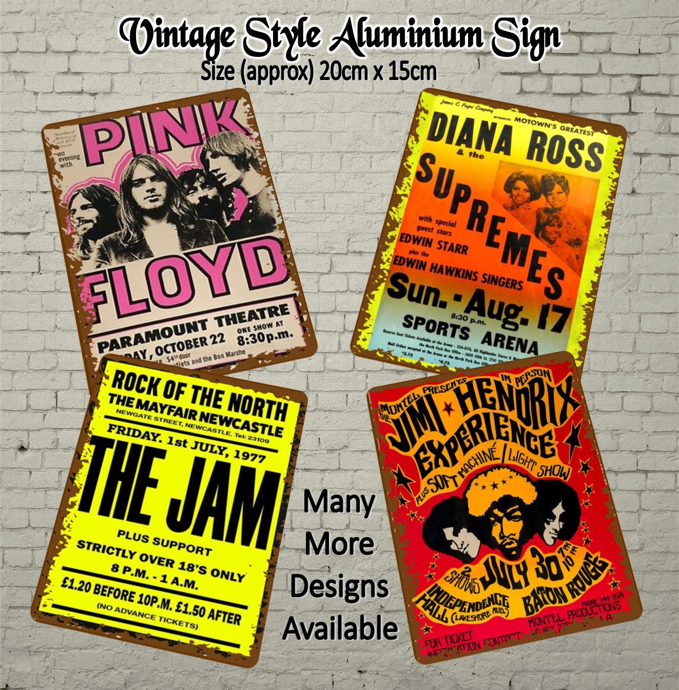 Retro Style Concert Aluminium Wall Plaque/sign - Etsy UK