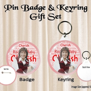 David Cassidy Keyring & Badge Set