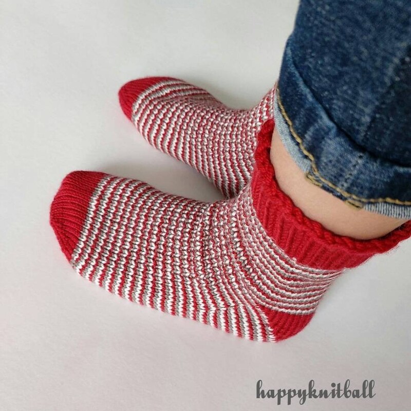 Red - Kumaun Hand Knitted Acrylic Woolen Socks - Kids main image 1