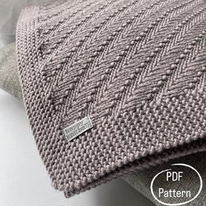 Baby Blanket Knitting Pattern, Cable Knit Baby Blanket Pattern, Knit Baby Blanket PDF, Reversible Baby Blanket Knitting Pattern