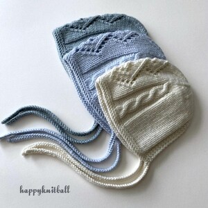 Handmade Merino Wool Baby Bonnet: Cable Knit Newborn Hat