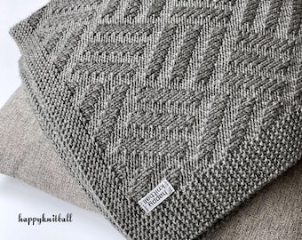 Classic Knit Baby Blanket Pattern: Aran Weight Yarn (PDF)