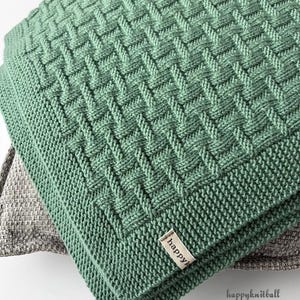 Baby Blanket Knitting Pattern: Reversible Knit Blanket Instructions (PDF)