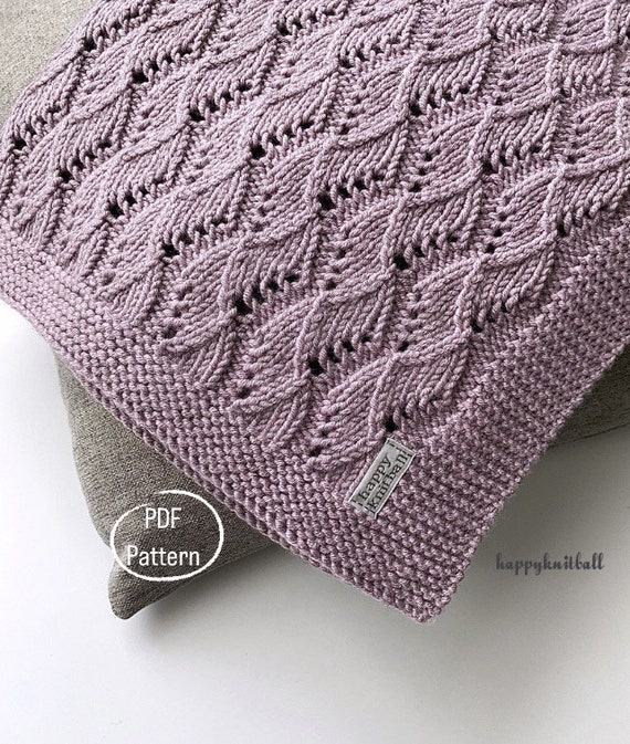 Lacy baby blanket knitting pattern sale