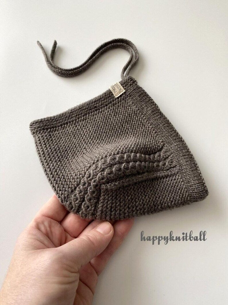 Hand Knit Merino Wool Baby Bonnet: Cable Knit Newborn Winter Hat image 5