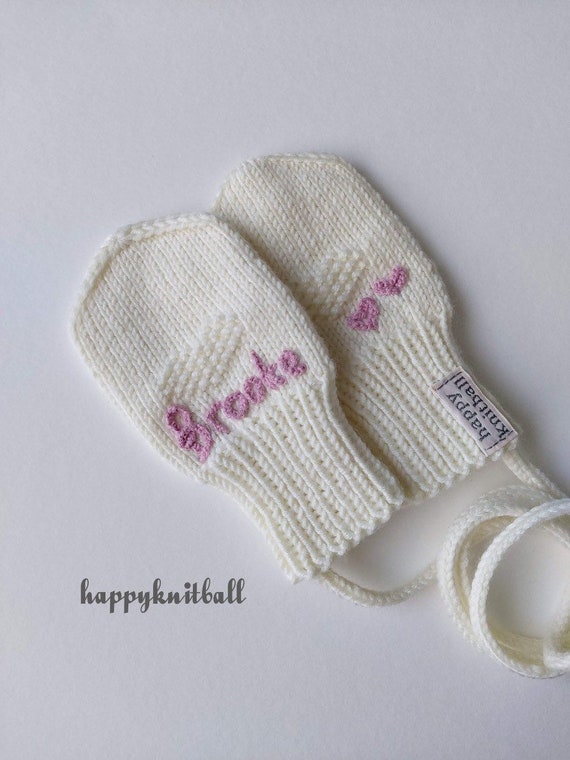 Personalised Baby Mittens Baby Mittens With the Name Etsy UK