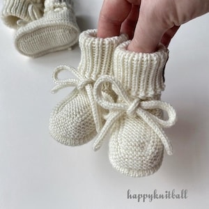 Knit Baby Accessories Pattern Bundle: Beanie, Booties, Mittens (PDF Pattern) image 7