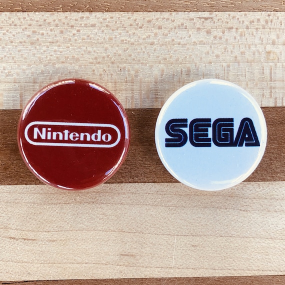 Nintendo Sega Logo Button Set - Etsy