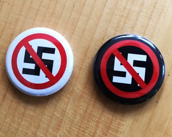 No Nazis / Anti-Nazi Pinback Button Set