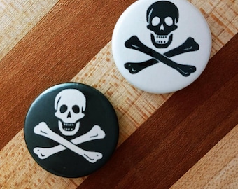 Flag of Edward England Pirate Flag 1" Pinback Button Set