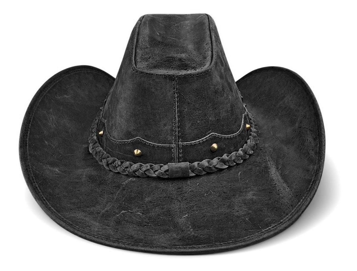 Cowboy Hat for Men Black Leather Vintage Western Hat Texan Etsy