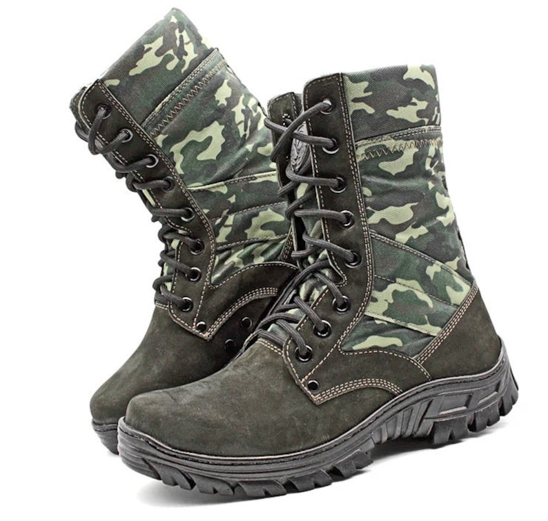 Mens Tactical Swat Boots Special Forces Military Army Motorcycle Combat Hunt Leather Ranger Camouflage