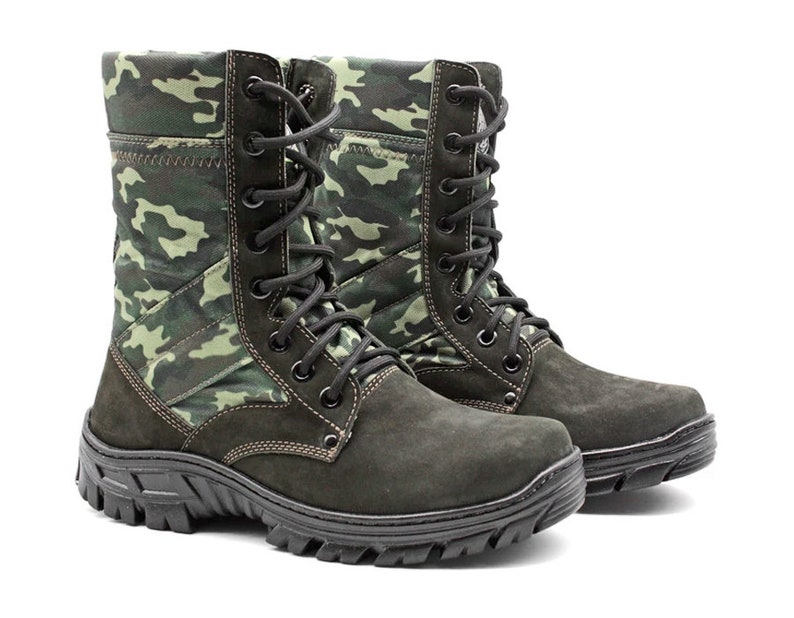 Mens Tactical Swat Boots Special Forces Military Army Motorcycle Combat Hunt Leather Ranger Camouflage