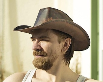 Leather Cowboy Hat, Western Hat, Cowboy Hats for men, Vintage Cowboy Hat, Womens Cowboy Hat, Mens Western Hat, Womens Western Hat
