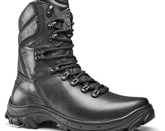 Zapatos Zapatos para hombre Botas Botas de trabajo y estilo militar Botas de caza Hombre Táctico Swat Fuerzas Especiales Ejército Militar Motociclismo Combate Caza Cuero Ranger Negro Encaje Up 