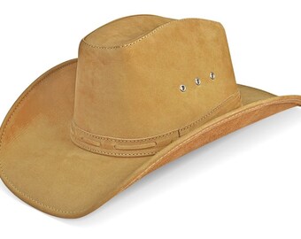 Mens Cowboy Hat Western Genuine Leather Hats Texas Hat Australian Hat Bush Beige Brown Black Sand Cowboy Hat Girl Cowgirl Hats