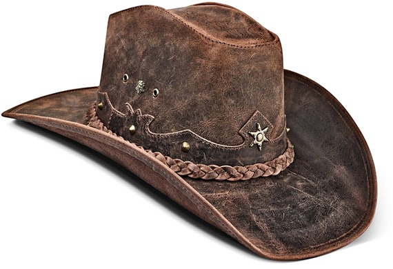 Vintage Faux Leather Cowboy Western Hats For Men For Men Western