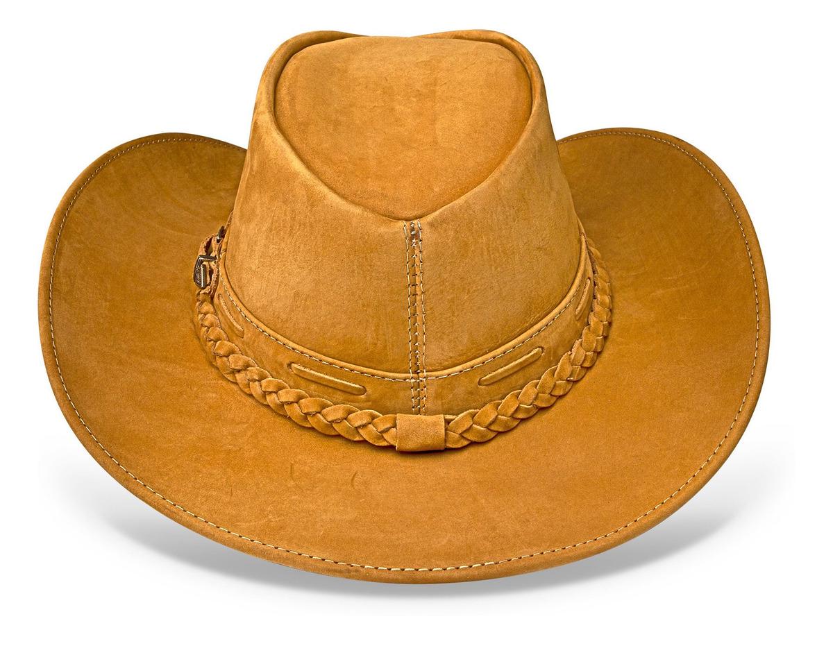 Warm Tan Genuine Leather Cowboy Hat, 57cm Excellent Condition Men and Women Brown Genuine Leather Shapeable Cowboy Western  main image 3
