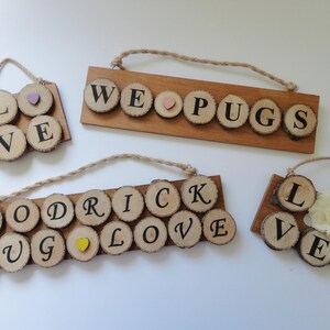 Small Wood Slice Wooden Sign