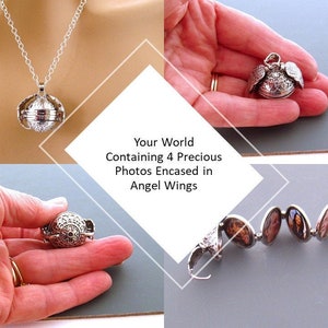 Personalized Gift for Her 4 Photo Locket Necklace, Photo Necklace, Jewelry Gift