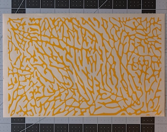 Elephant Print Camo High Heat Vinyl Stencil Kit - 2x 11"x6" Sheets Durable, Easy to Use, Avery Stencil Vinyl, Cerakote Stencil