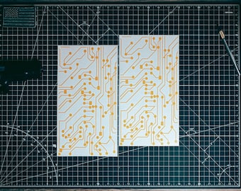 Circuit Board High Heat Vinyl Stencil Kit - 2x 11"x6" Sheets Durable, Easy to Use, Avery Stencil Vinyl, Cerakote Duracoat Stencil