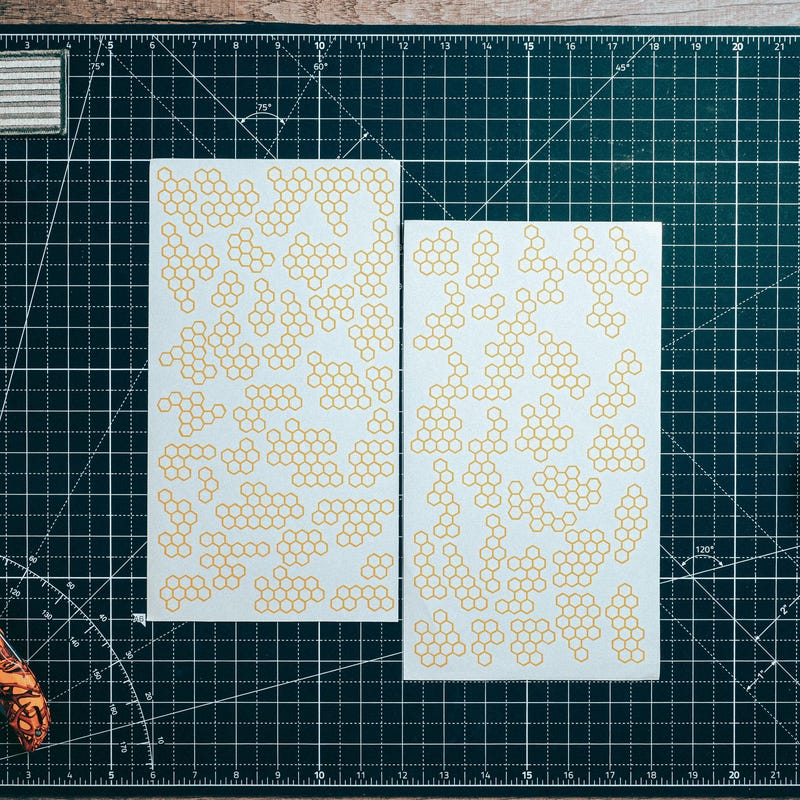 Hexagonal Patterns Unique Painting Stencil Hexagon - Etsy