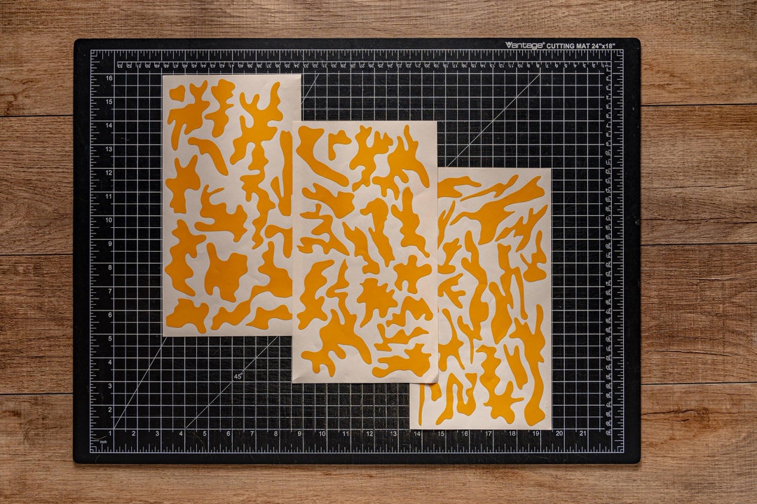 SimplyDecal Urban Camo High Heat Vinyl Stencil Kit - 3x 11x6 Sheets, Durable & Easy Use