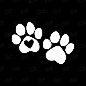 Paw Print Vinyl Decal - Dog Lover Sticker - Pet Decal, Decal, Car Window Decal, Laptop Sticker, Tumbler Decal, Decal for Cup, Dog Lover Gift