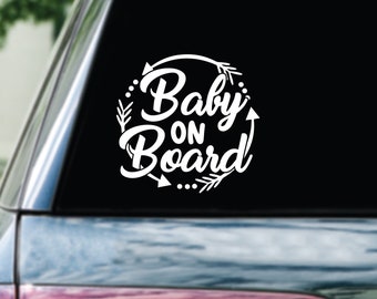 Baby On Board Vinyl Aufkleber - Autofenster Sicherheitsaufkleber