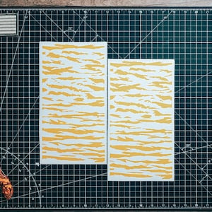 Tiger Stripes High Heat Vinyl Stencil Kit - 2x 11"x6" Sheets Durable Easy to Use and Heat Resistant, Avery Stencil Vinyl, Cerakote Stencil