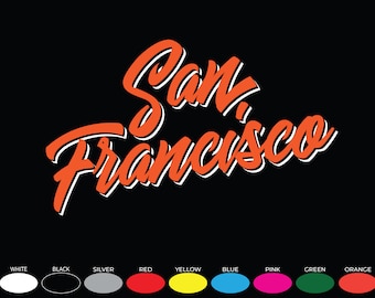 San Francisco City Logo Vinyl Decal - Car Window Sticker