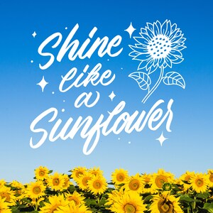Shine Bright als een zonnebloem bumper autoruit vinyl sticker sticker