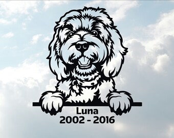 Personalized Labradoodle Memorial Decal - Car Window, Laptop Sticker