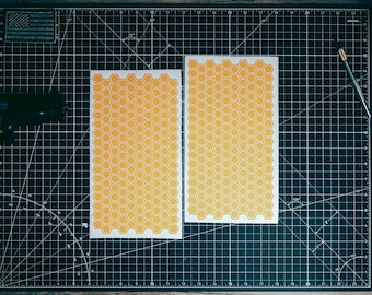Hexagon Pattern Small High Heat Vinyl Stencil Kit - 2x 11"x6" Sheets Durable, Easy, Heat Resistant, Avery Stencil Vinyl, Cerakote Stencil
