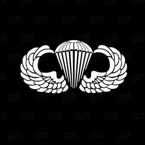 Calcomanía de vinilo de las Alas de Salto de la 82.ª División Aerotransportada - Calcomanía del ejército - Calcomanía militar - Calcomanía para ventana de auto - Calcomanía para portátil - Calcomanía para vaso - Calcomanía para parachoques del ejército