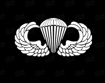 82nd Airborne Jump Wings Vinyl Decal - Army Sticker - Military Decal - Car Window Decal - Laptop Sticker - Tumbler Decal Army Bumper Sticker