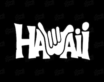 Hawaii Shaka Vinyl Decal – Aloha Sticker, Car & Laptop Decal