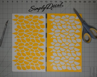 Giraffe Print High Heat Vinyl Stencil Kit - 2x 11"x6" Sheets Durable, Easy to Use, and Heat Resist, Avery Stencil Vinyl, Cerakote Stencil